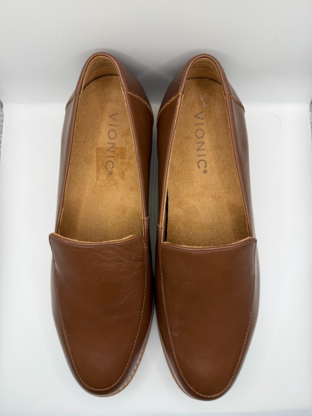 Vionic Tan Suede Slip-On Shoes size 7